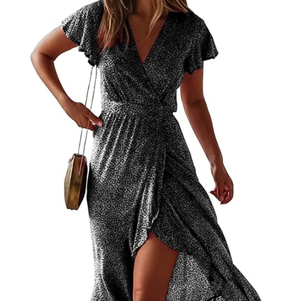 Printed Wrap Dress